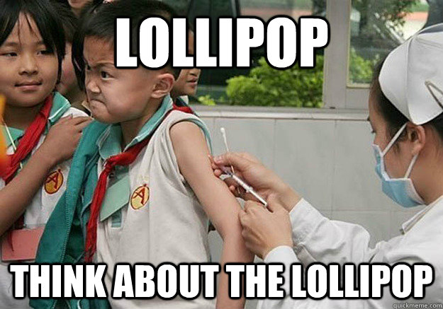 lollipop think about the lollipop  Injections