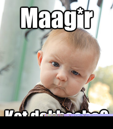 Maag*r Ket dekhecho?  skeptical baby