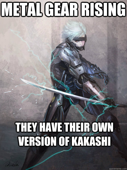 Metal gear rising They have their own version of kakashi  Raiden the white devil