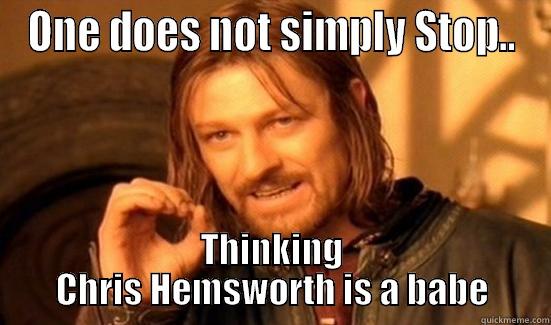 ONE DOES NOT SIMPLY STOP.. THINKING CHRIS HEMSWORTH IS A BABE Boromir