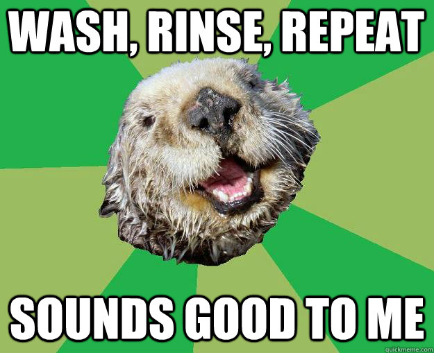 Wash, Rinse, Repeat Sounds Good to Me - Wash, Rinse, Repeat Sounds Good to Me  OCD Otter