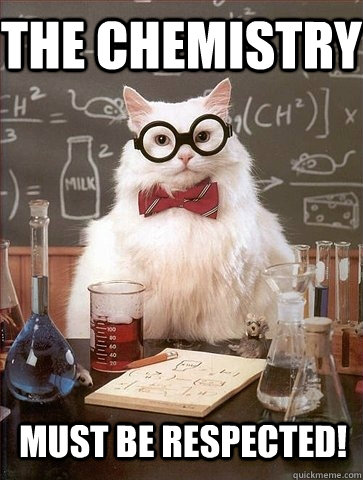 The Chemistry MUST BE RESPECTED!  Chemistry Cat