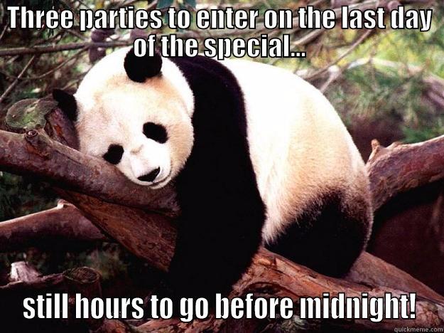 Last Day of the Month - THREE PARTIES TO ENTER ON THE LAST DAY OF THE SPECIAL... STILL HOURS TO GO BEFORE MIDNIGHT! Procrastination Panda