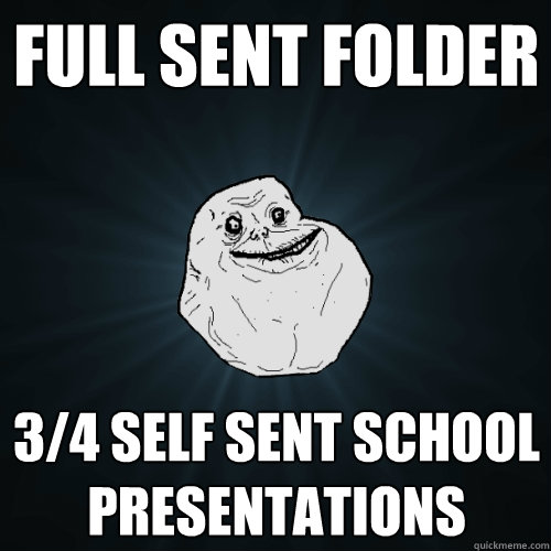 Full sent folder 3/4 self sent school presentations  Forever Alone