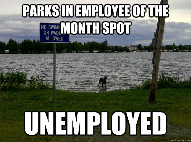 Parks in employee of the month spot Unemployed - Parks in employee of the month spot Unemployed  Scofflaw Doberman