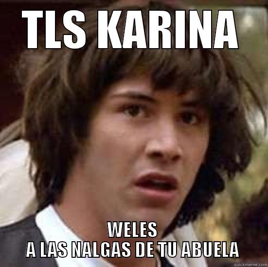 TLS KARINA WELES A LAS NALGAS DE TU ABUELA conspiracy keanu