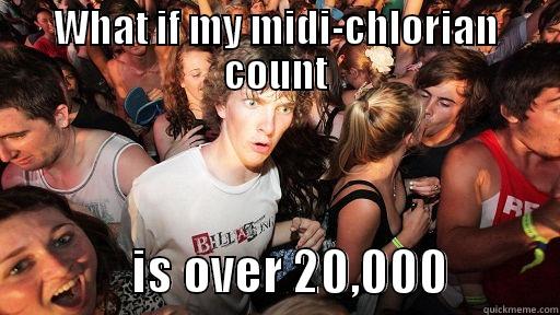 WHAT IF MY MIDI-CHLORIAN COUNT               IS OVER 20,000           Sudden Clarity Clarence