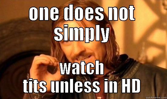 ONE DOES NOT SIMPLY WATCH TITS UNLESS IN HD Boromir