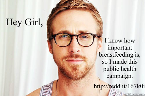 Hey Girl, I know how important breastfeeding is, so I made this public health campaign. 
http://redd.it/167k0i - Hey Girl, I know how important breastfeeding is, so I made this public health campaign. 
http://redd.it/167k0i  Law school Ryan Gosling