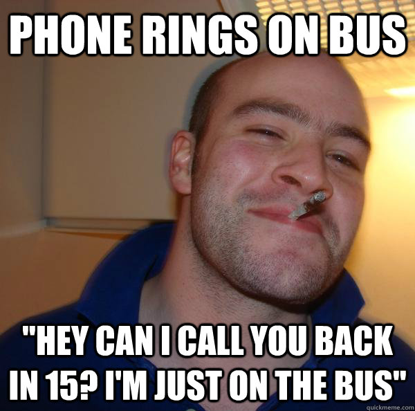 phone rings on bus 