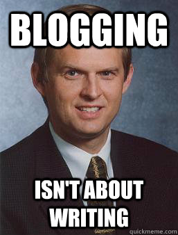 blogging isn't about writing  Overcoming bias guy