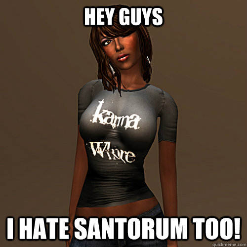 Hey Guys I hate santorum too!   Karma Whore