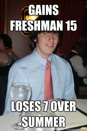 Gains freshman 15 Loses 7 over summer  Ok Guy Owen