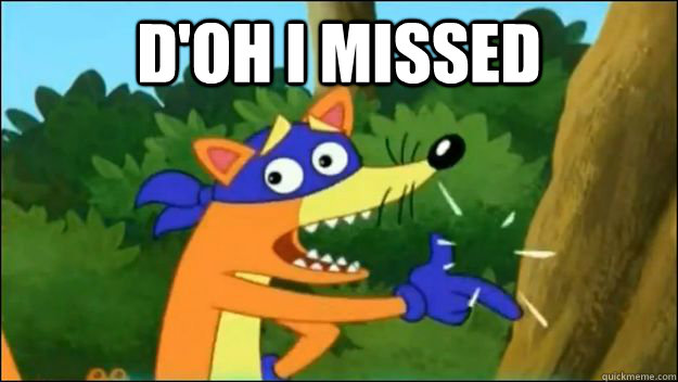 d'oh i missed - d'oh i missed  swiper misses