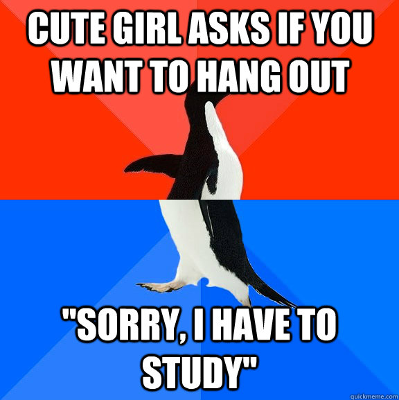 cute girl asks if you want to hang out 
