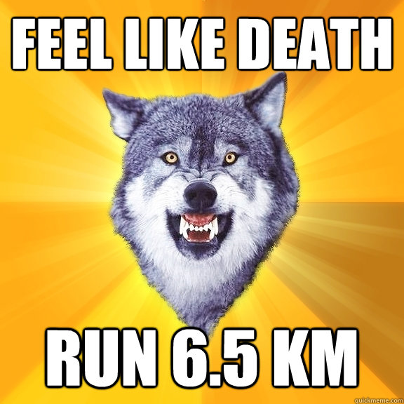 Feel like death Run 6.5 km  Courage Wolf