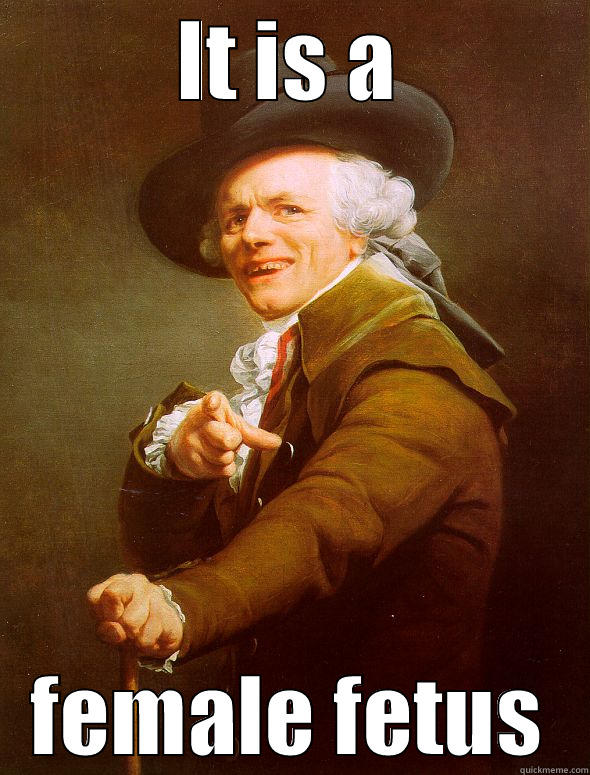 IT IS A FEMALE FETUS Joseph Ducreux
