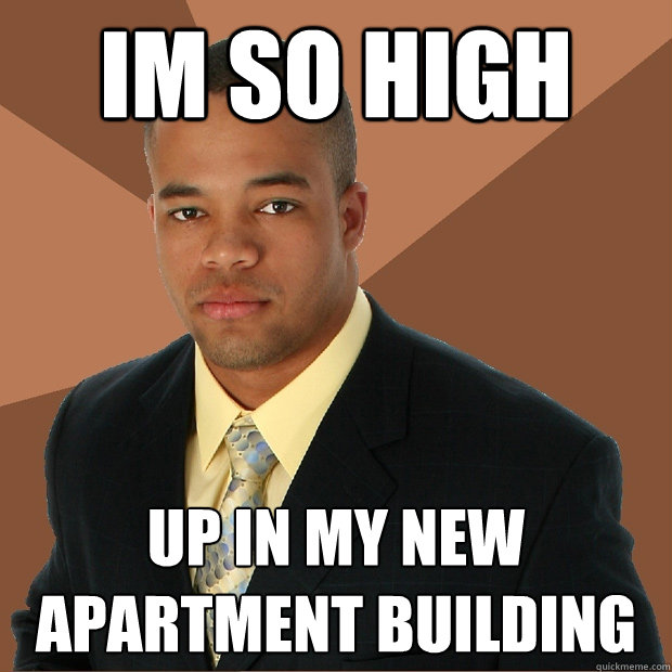Im so high up in my new apartment building - Im so high up in my new apartment building  Successful Black Man