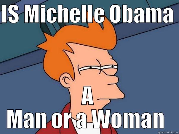 IS MICHELLE OBAMA  A MAN OR A WOMAN  Futurama Fry
