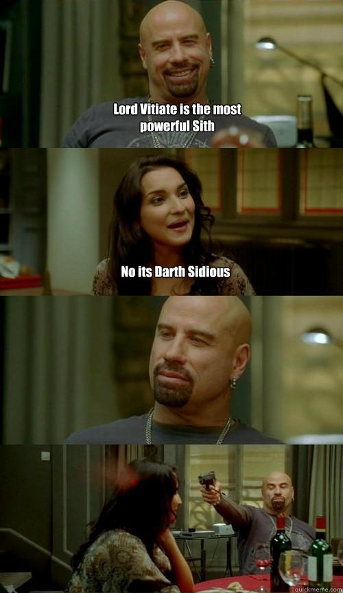 Lord Vitiate is the most powerful Sith No its Darth Sidious  Skinhead John v2