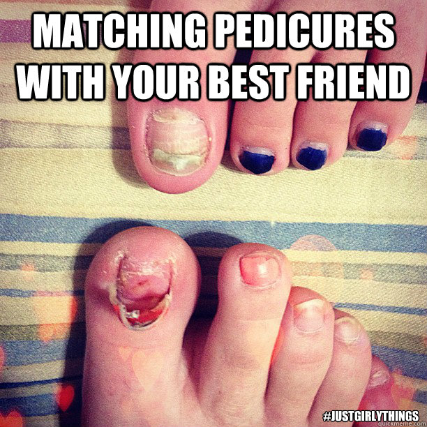 Matching pedicures with your best friend #justgirlythings  justgirlythings