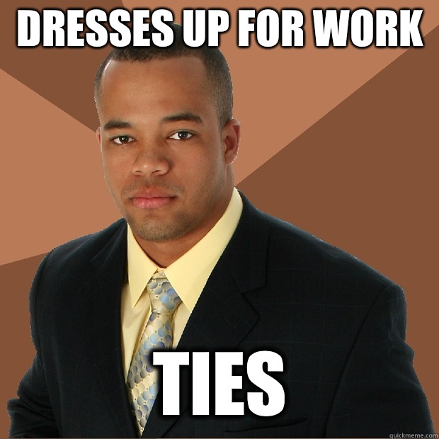 Dresses up for work ties  Successful Black Man