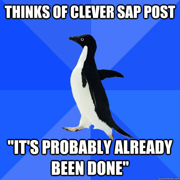 thinks of clever SAP post 