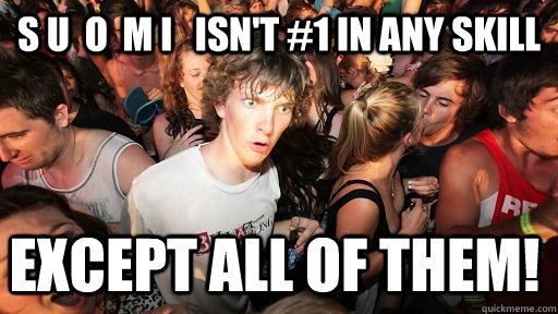 S U  O  M I   isn't #1 in any skill Except ALL of them!  Sudden Clarity Clarence