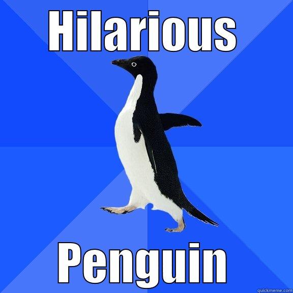 HILARIOUS PENGUIN Socially Awkward Penguin