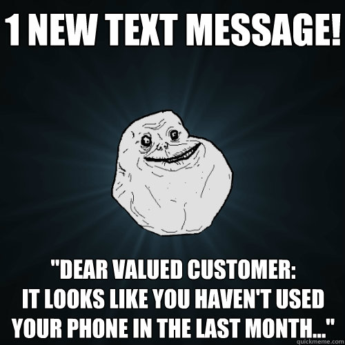1 new text message! 