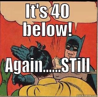 IT'S 40 BELOW! AGAIN......STILL Slappin Batman
