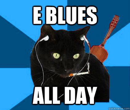 E Blues ALL DAY  Socially Awkward Berklee Cat