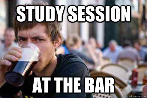 Study Session At The bar  Lazy College Senior