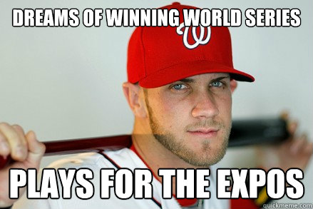 Dreams of winning world series plays for the expos  Bryce Harper