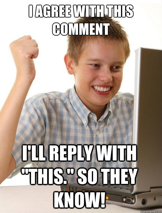 I agree with this comment I'll reply with 