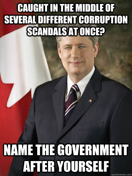 Caught in the middle of several different corruption scandals at once? Name the government after yourself  
