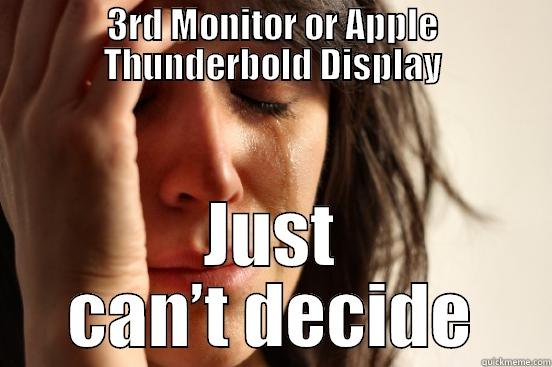 3RD MONITOR OR APPLE THUNDERBOLD DISPLAY JUST CAN’T DECIDE First World Problems