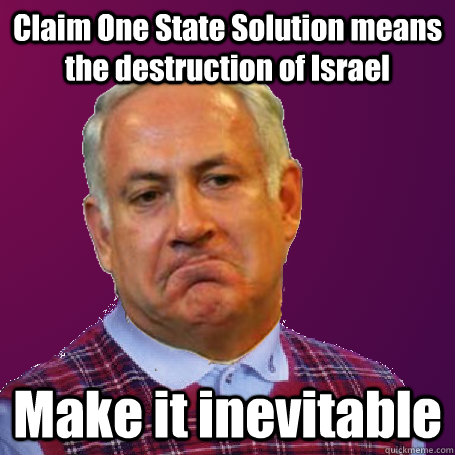 Claim One State Solution means the destruction of Israel Make it inevitable - Claim One State Solution means the destruction of Israel Make it inevitable  Badluck Bibi, Flytilla