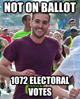 not on ballot 1072 electoral votes  Ridiculously photogenic guy