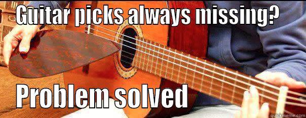 GUITAR PICKS ALWAYS MISSING?   PROBLEM SOLVED                      Misc