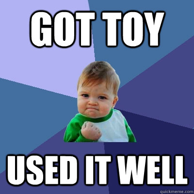 got toy used it well - got toy used it well  Success Kid