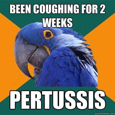 been coughing for 2 weeks Pertussis  Paranoid Parrot
