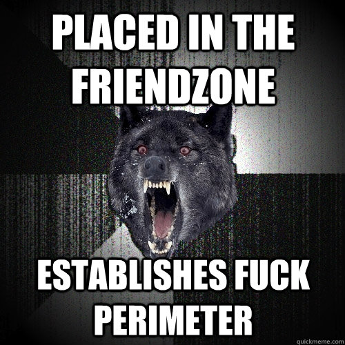 Placed in the friendzone establishes fuck perimeter  Insanity Wolf