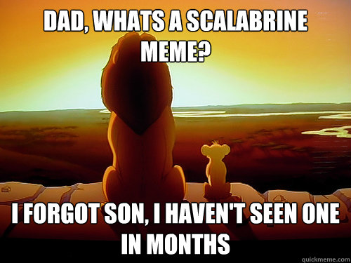 dad, whats a scalabrine meme? i forgot son, i haven't seen one in months - dad, whats a scalabrine meme? i forgot son, i haven't seen one in months  Lion king Fabric