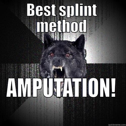 BEST SPLINT METHOD AMPUTATION! Insanity Wolf