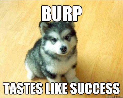 Burp Tastes like success  Baby Courage Wolf