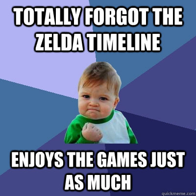 Totally forgot the Zelda timeline Enjoys the games just as much  Success Kid