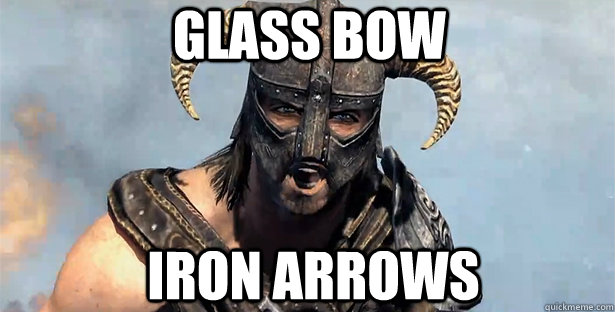 glass bow iron arrows - glass bow iron arrows  skyrim