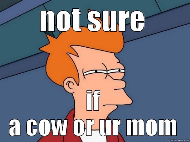 NOT SURE IF A COW OR UR MOM Futurama Fry
