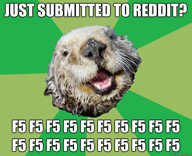 Just submitted to Reddit? F5 F5 F5 F5 F5 F5 F5 F5 F5 F5 F5 F5 F5 F5 F5 F5 F5 F5 F5 F5  - Just submitted to Reddit? F5 F5 F5 F5 F5 F5 F5 F5 F5 F5 F5 F5 F5 F5 F5 F5 F5 F5 F5 F5   OCD Otter